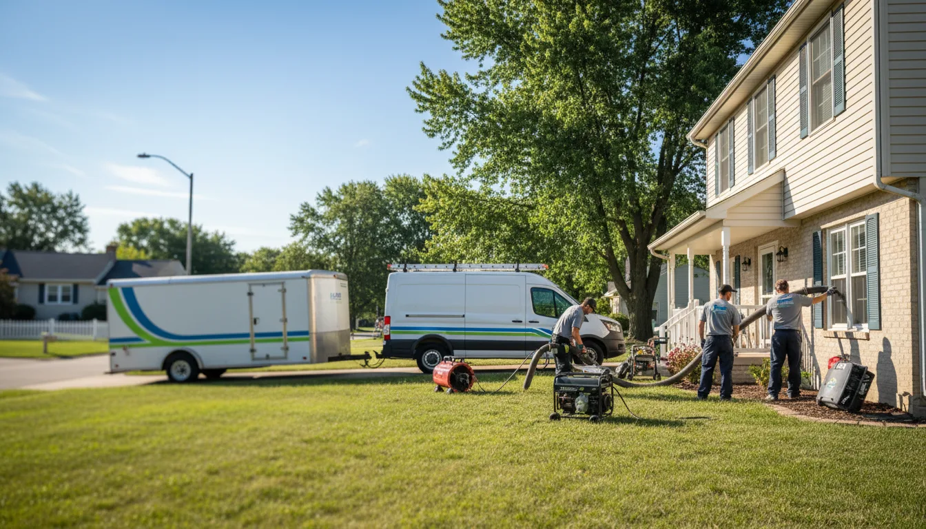 Flooded Basement Restoration And Cleanup With Repair in Mccutchenville, OH near me